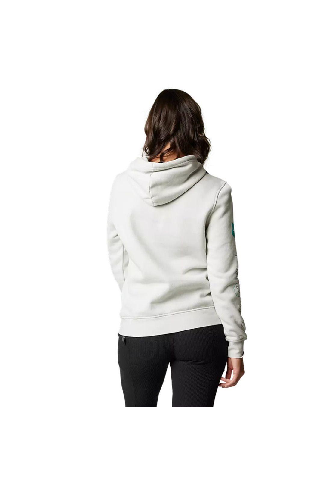 Poleron Lifestyle Mujer Detonate Gris Claro Fox-2