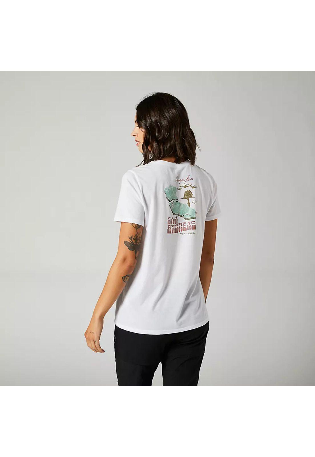 Polera Lifestyle Mujer Replical Blanco Fox-2