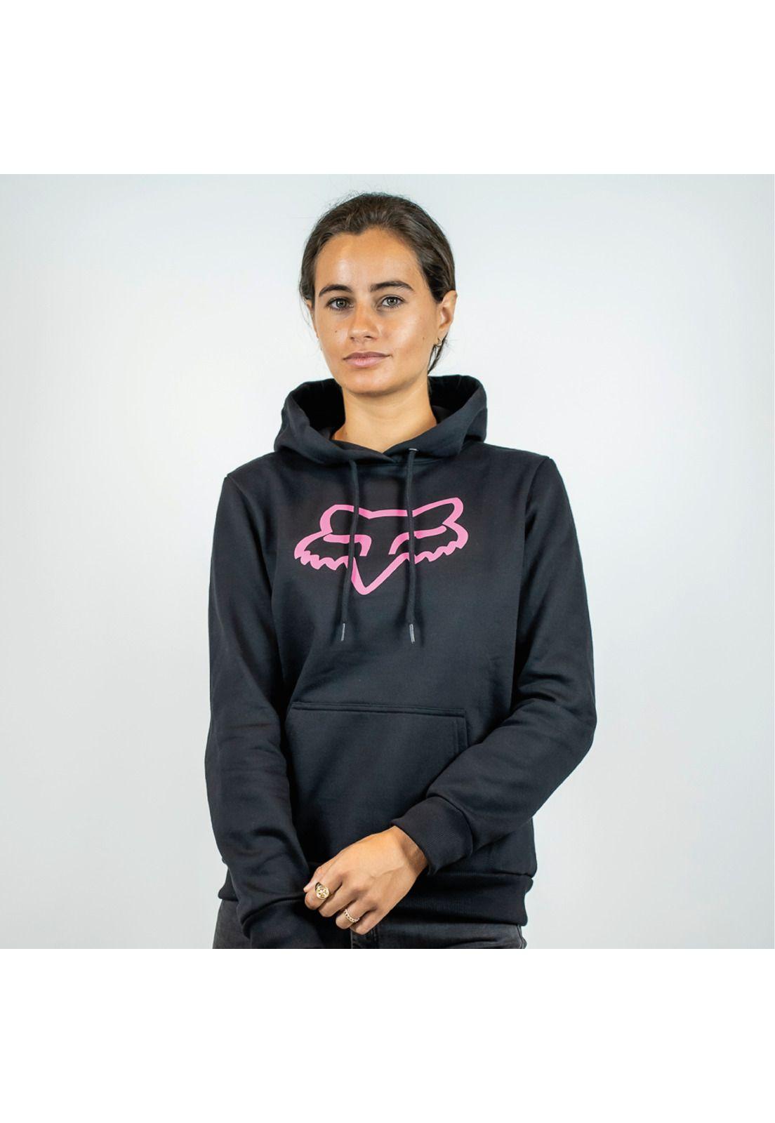 Poleron Lifestyle Mujer Boundary Po Negro/RosadoFox-0