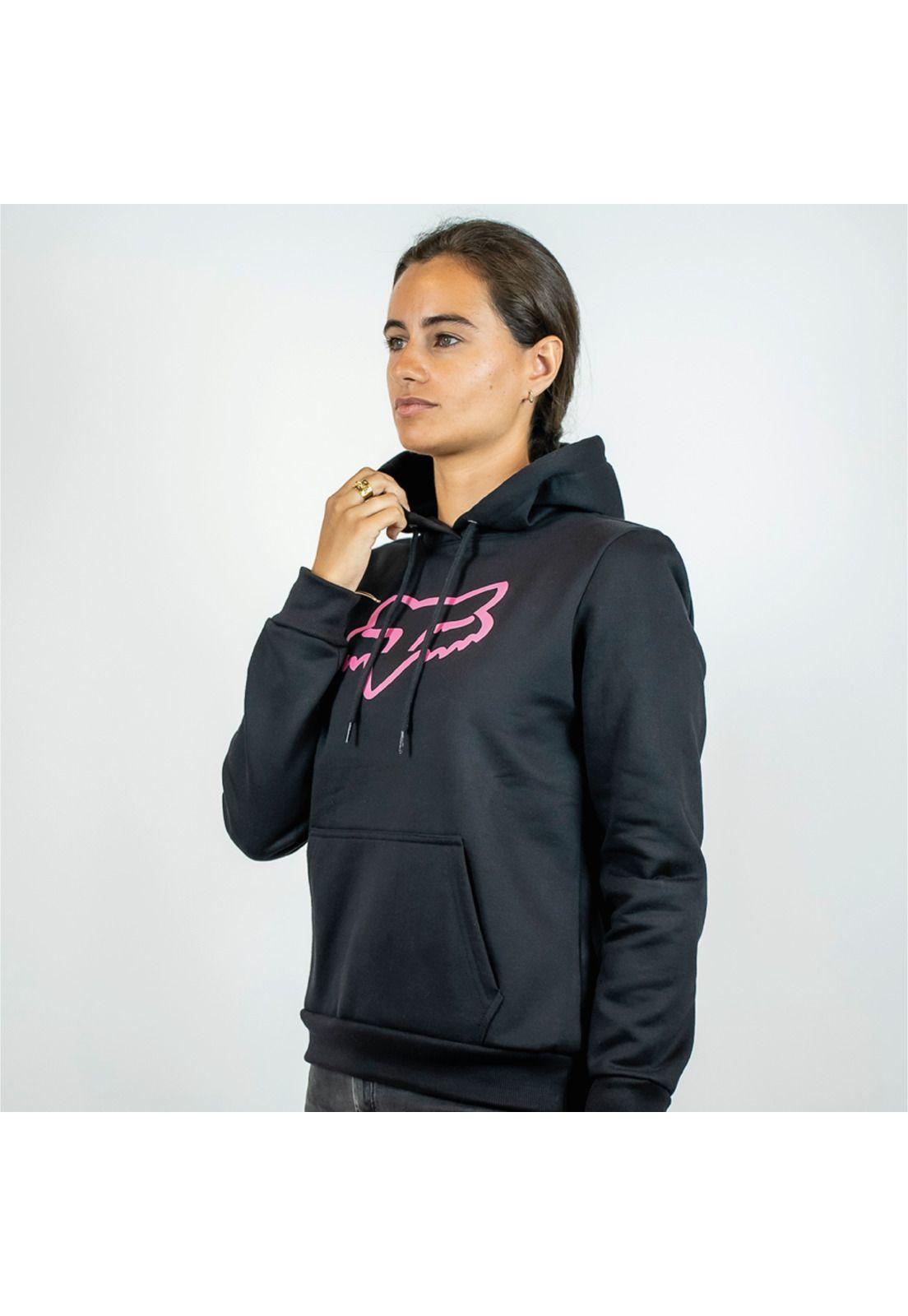 Poleron Lifestyle Mujer Boundary Po Negro/RosadoFox-1