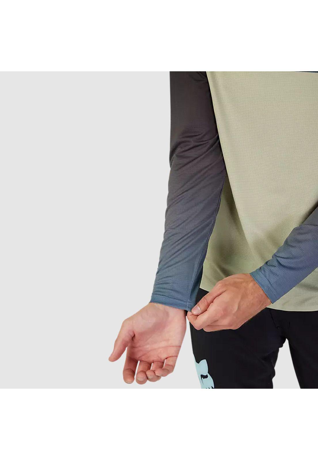 Polera Bicicleta Flexair Arcadia Manga Larga Crema Fox-2