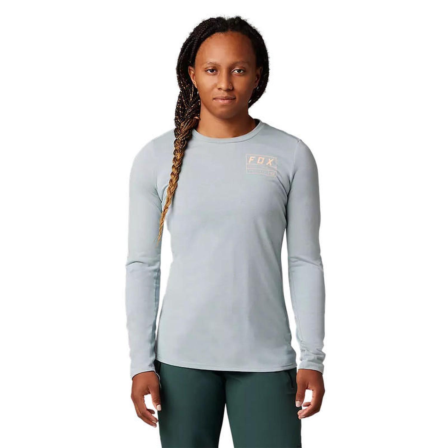 Polera Bicicleta Mujer Manga Larga Ranger Drirelease® Gris Fox-1
