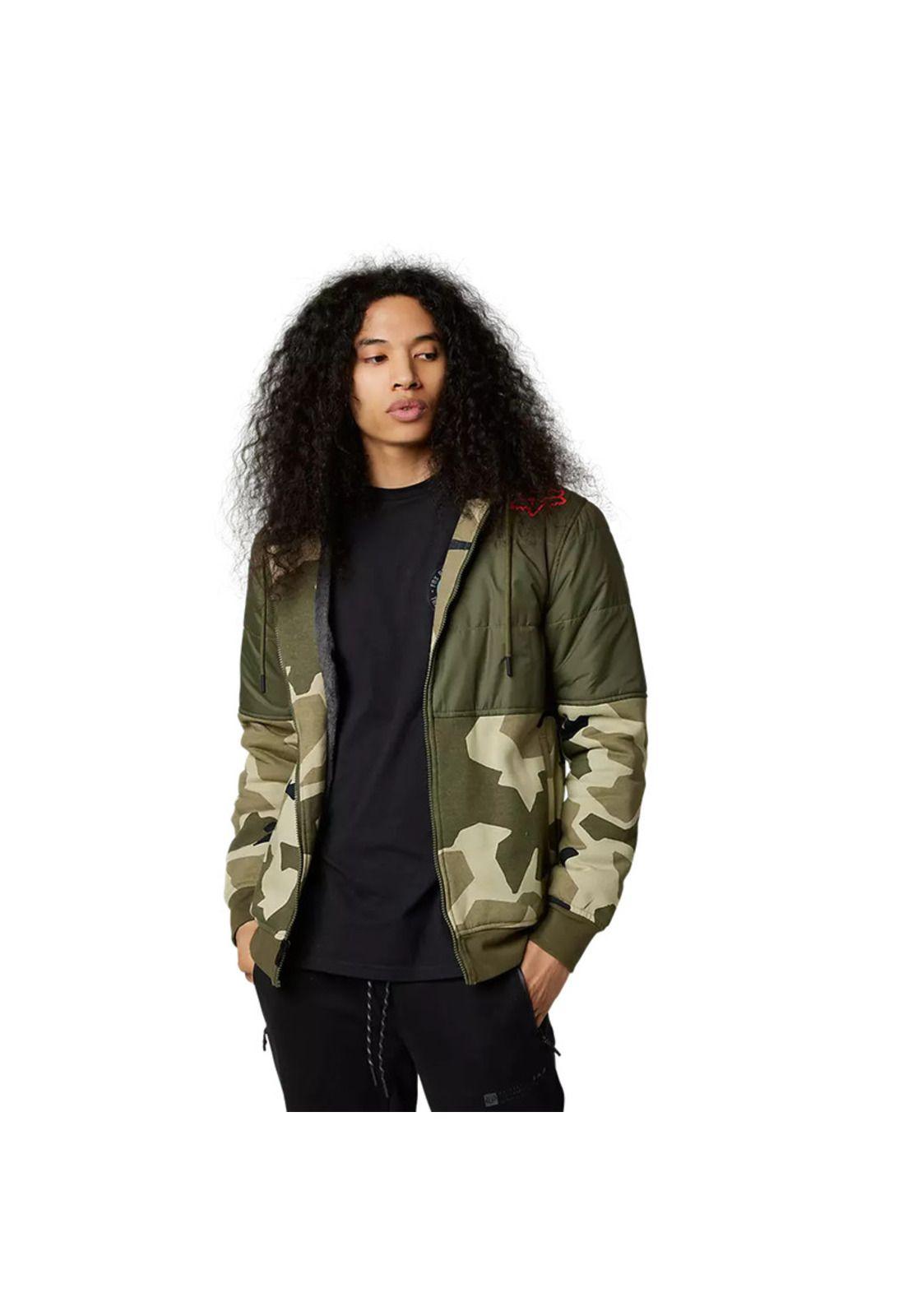 Poleron Lifestyle Lindon Sasquatch Camo Verde Fox-1