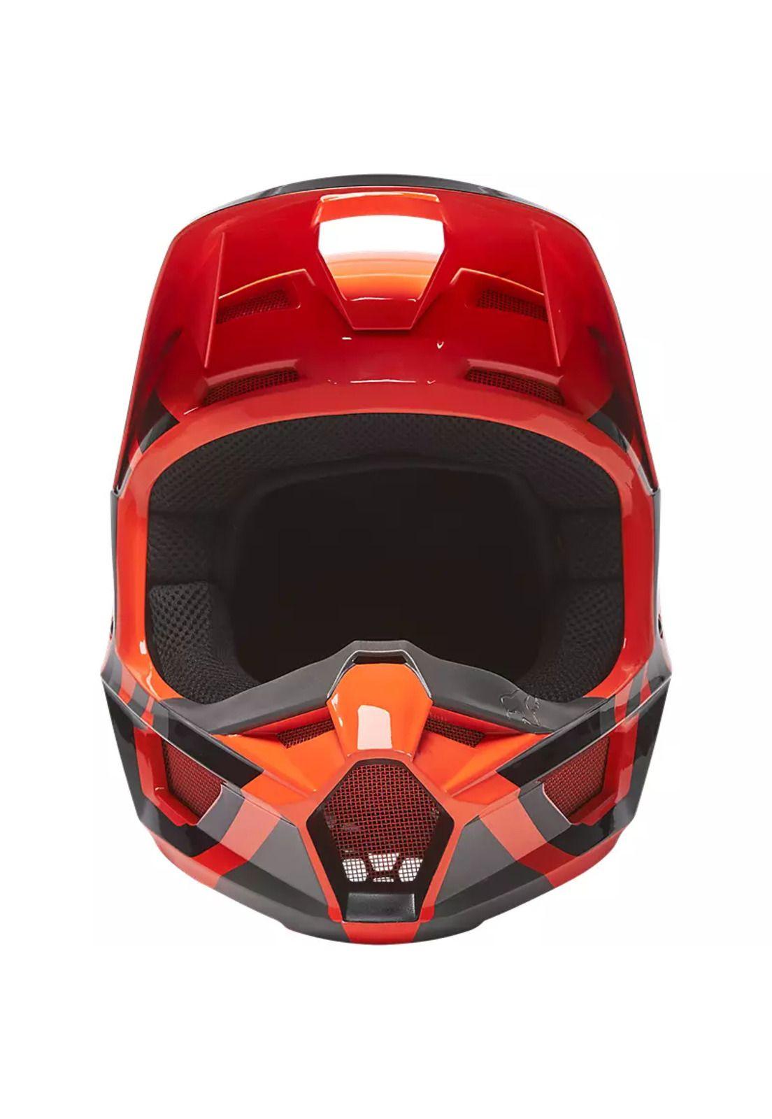 Casco Moto V1 Lux Naranjo Fox-4