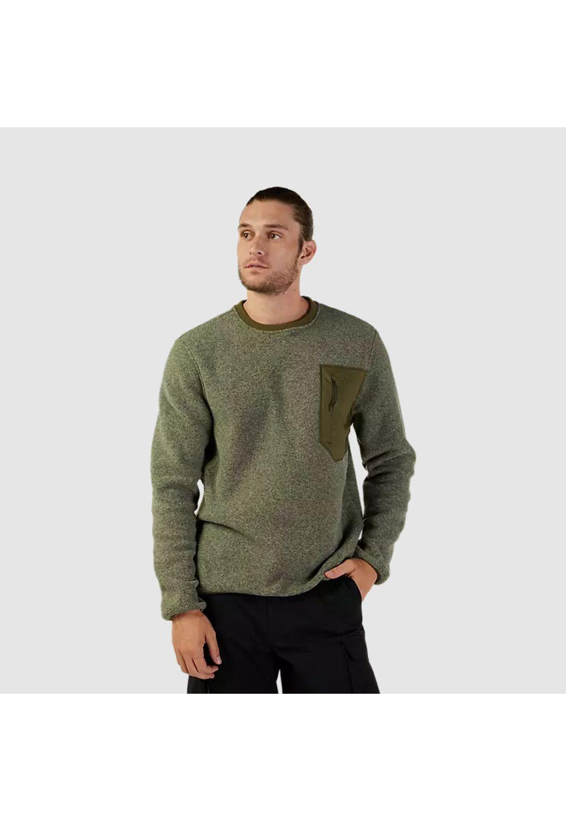 Poleron Lifestyle Survivalist Sherpa Verde Oliva Fox-2