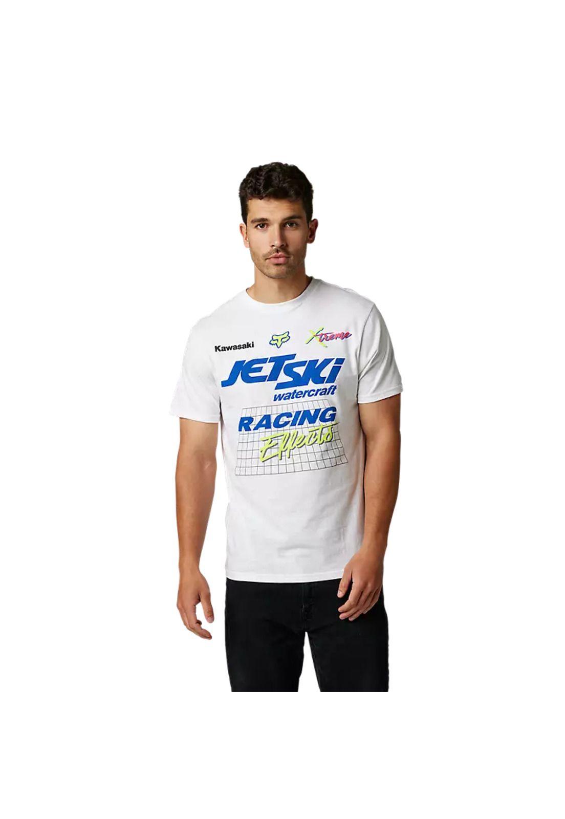 Polera Lifestyle Kawasaki Wet 'N' Wild Blanco Fox-0