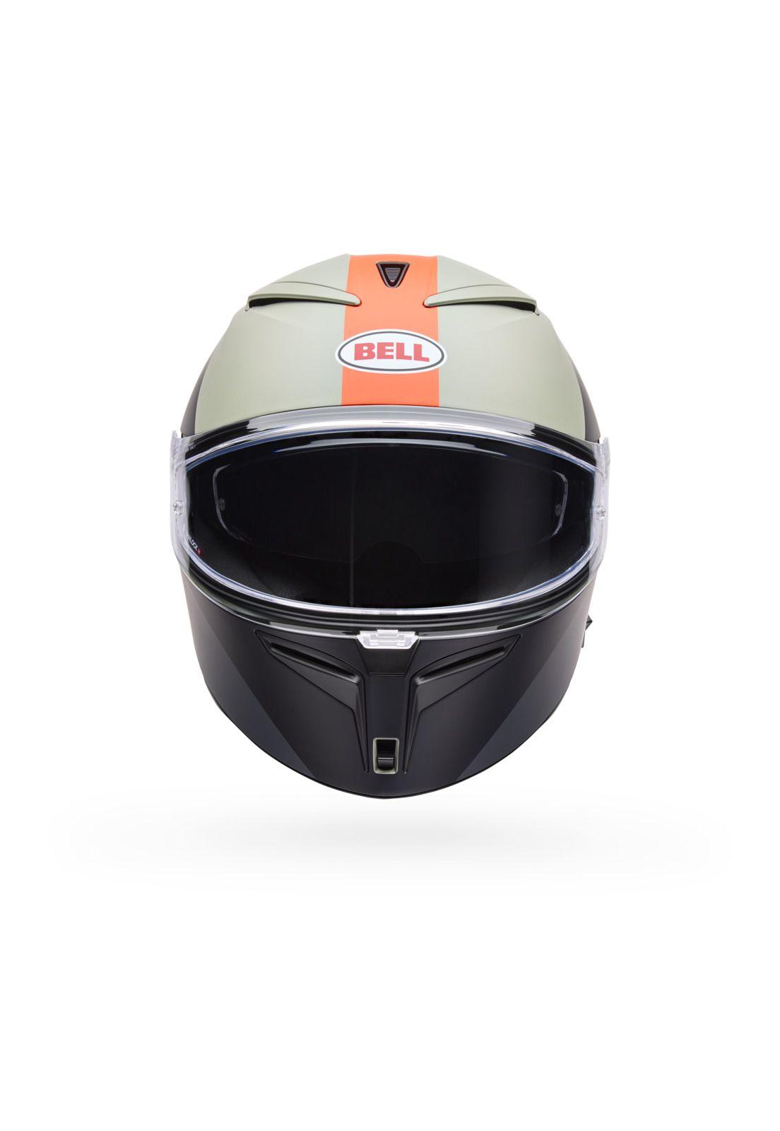 Casco Moto Calle Lithium Mips Bash Gris/Naranjo Certificado QR Bell-2