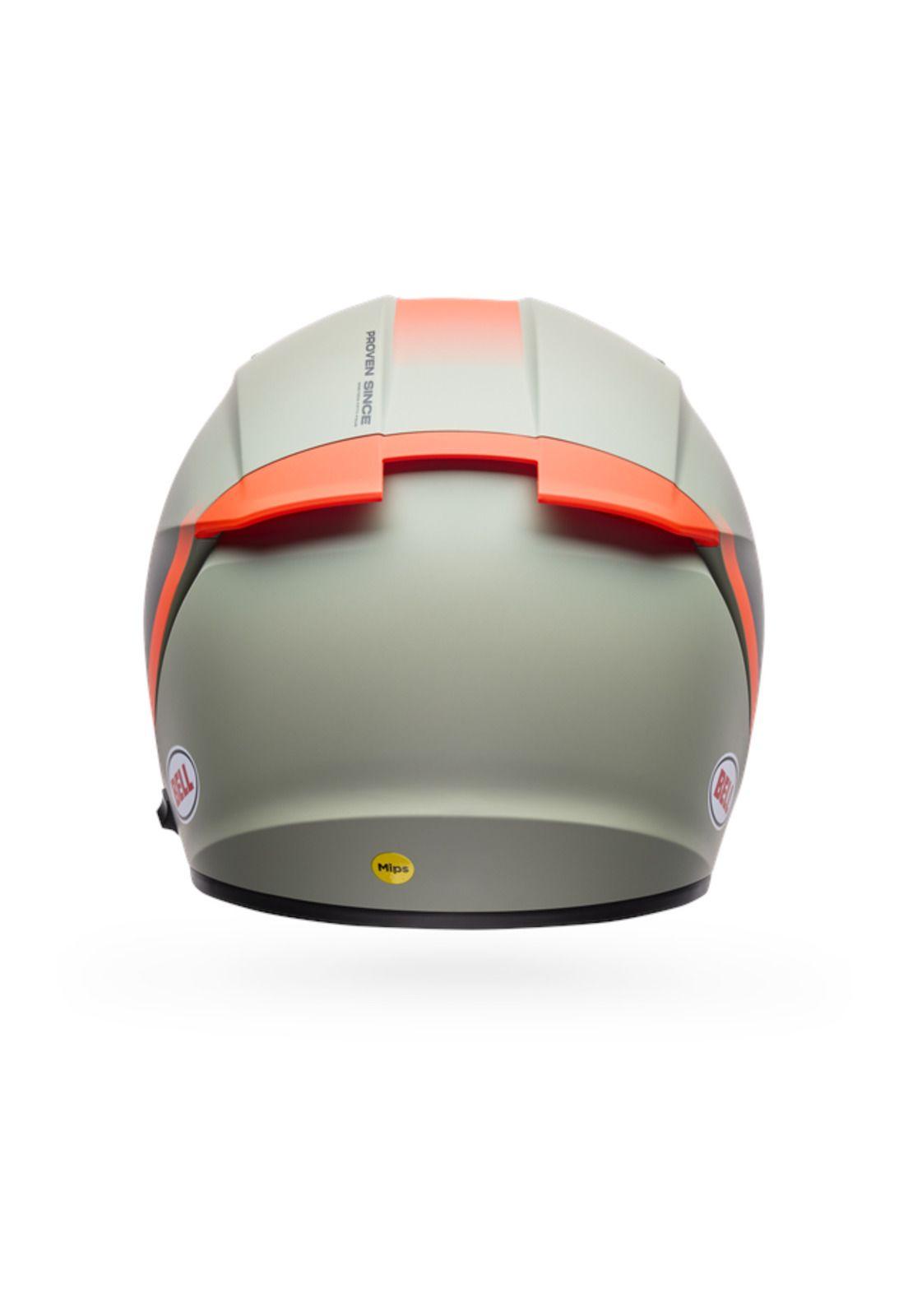 Casco Moto Calle Lithium Mips Bash Gris/Naranjo Certificado QR Bell-3