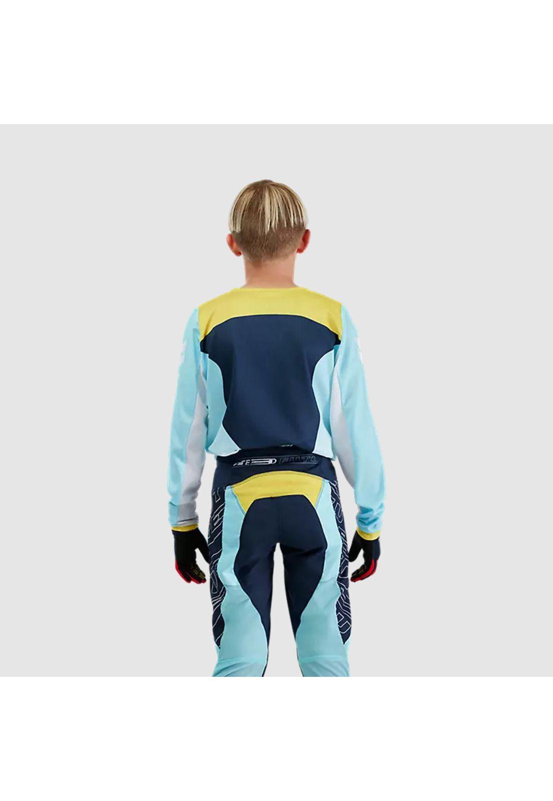 Polera Moto Niño 180 Elevated Azul Fox-3