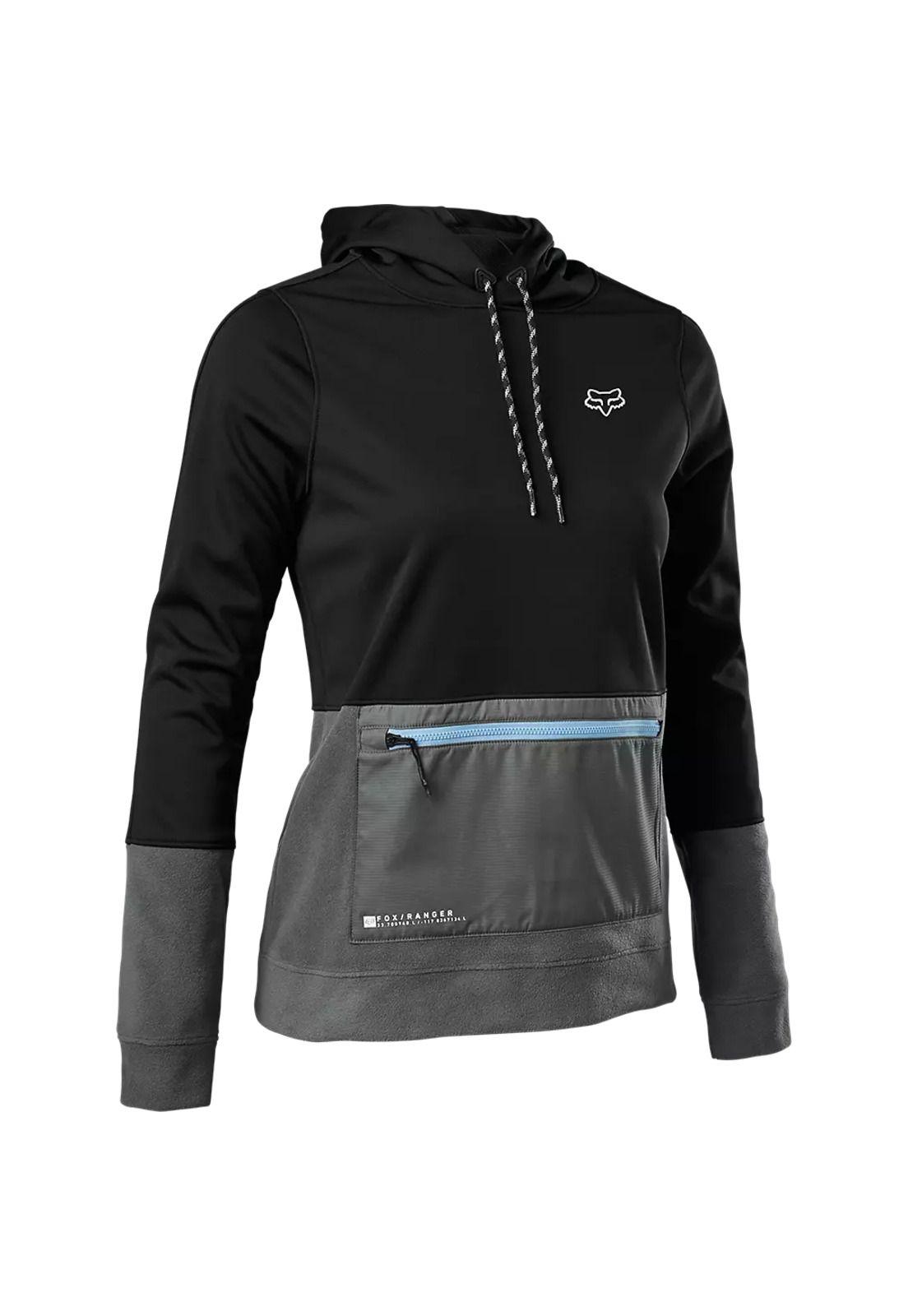 Poleron Bicicleta Mujer Ranger Windbloc® Negro/Gris Fox-0