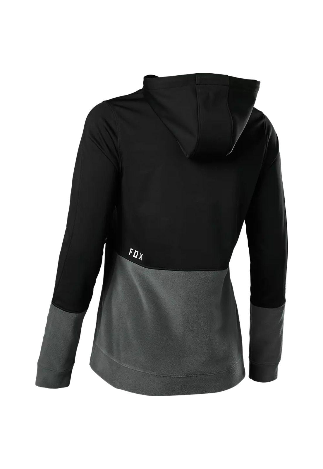 Poleron Bicicleta Mujer Ranger Windbloc® Negro/Gris Fox-1
