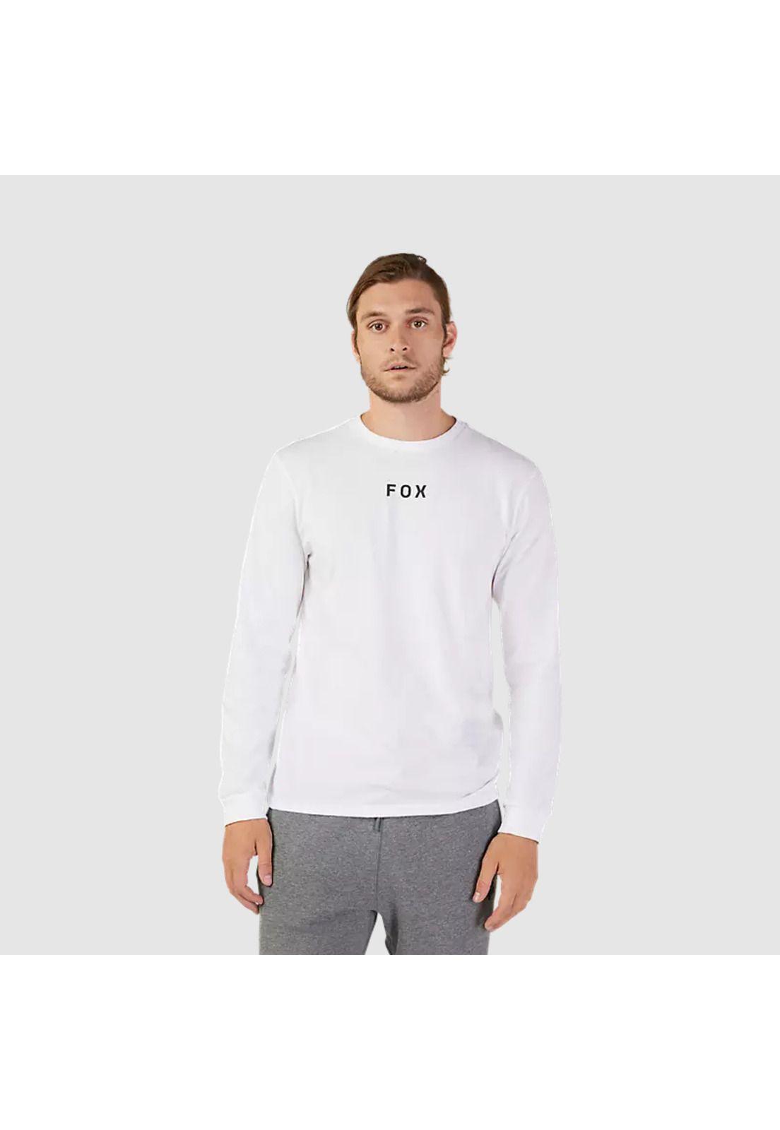 Polera Lifestyle Flora Premium Manga Larga Blanco Fox-0