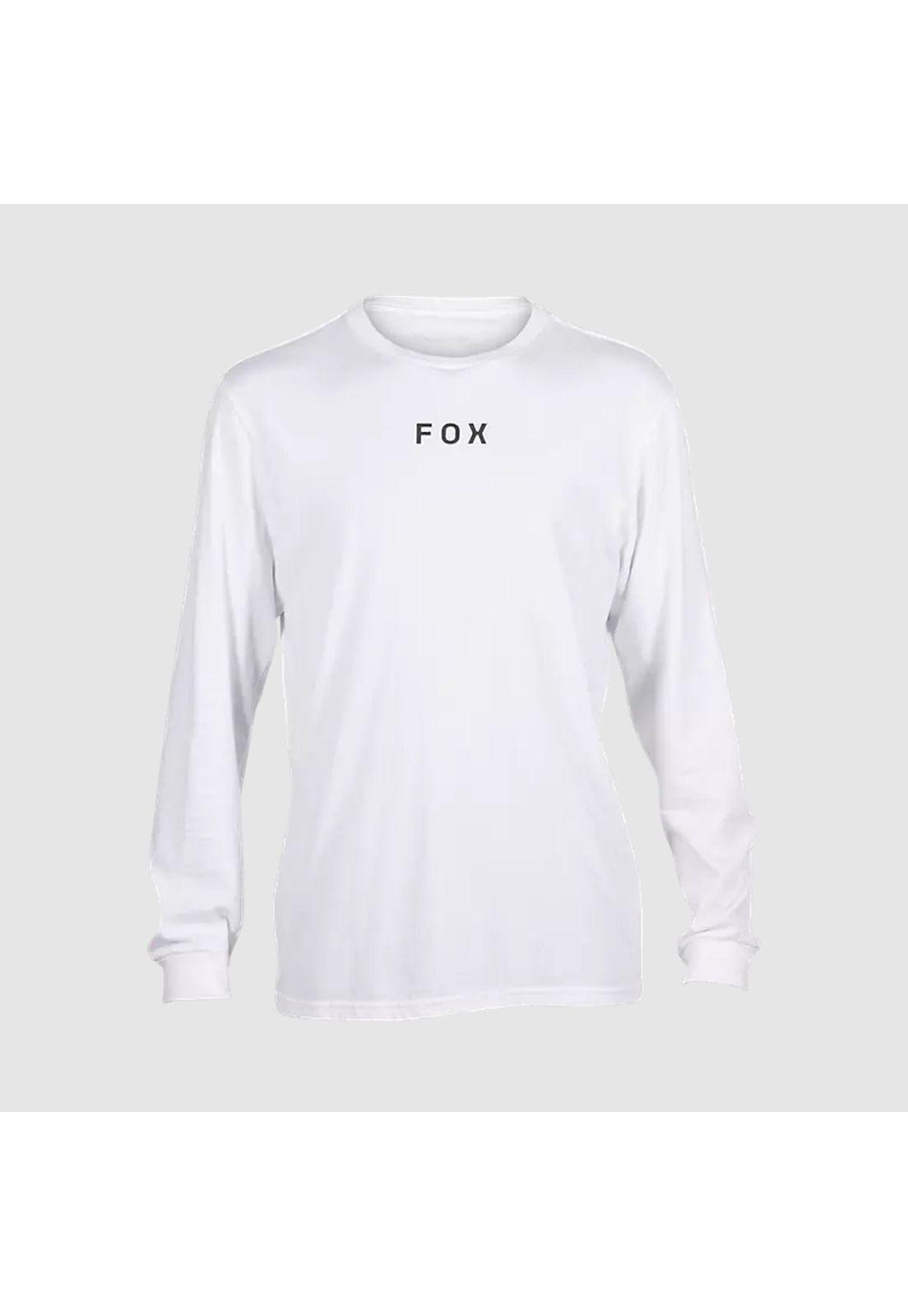 Polera Lifestyle Flora Premium Manga Larga Blanco Fox-1