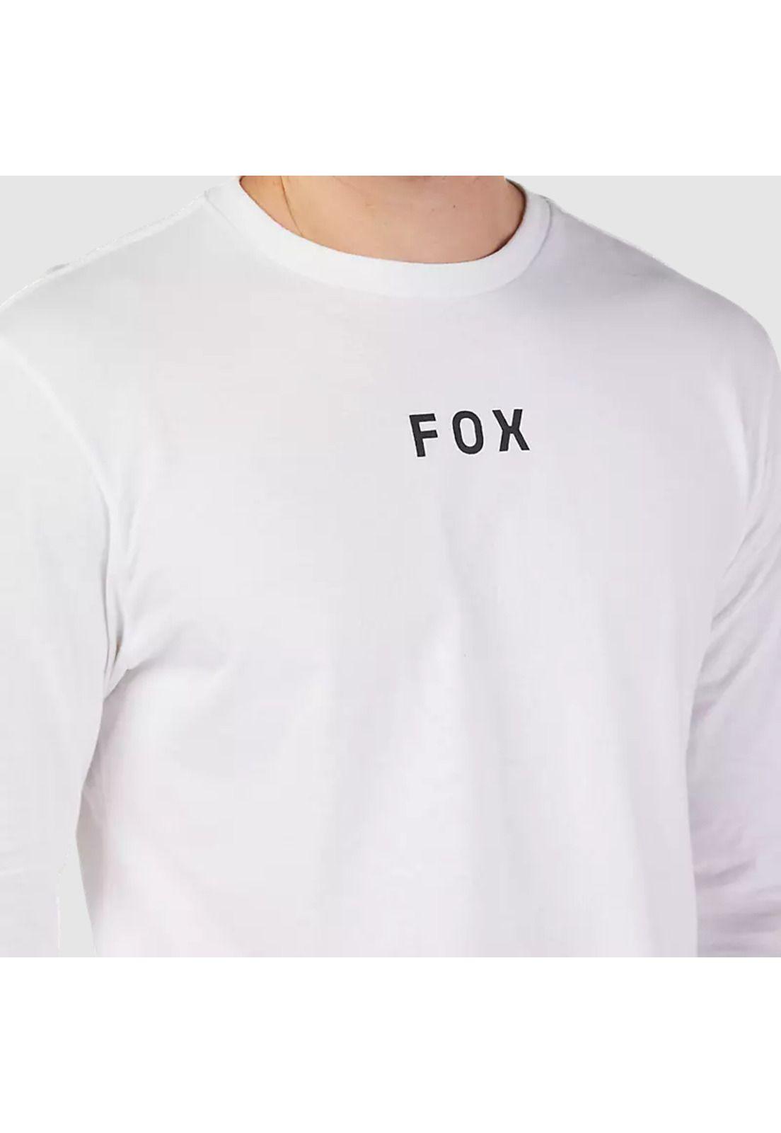Polera Lifestyle Flora Premium Manga Larga Blanco Fox-3