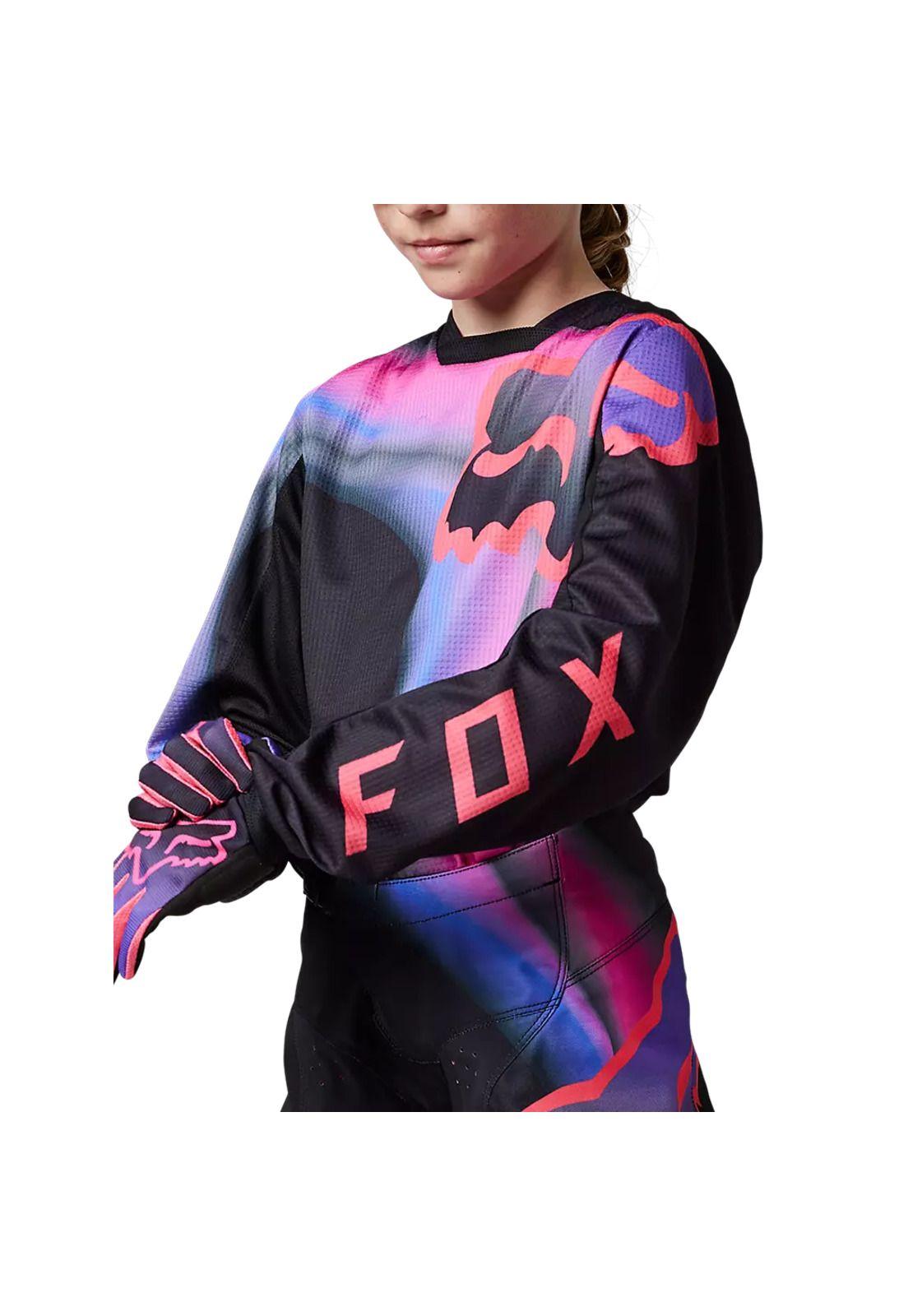 Polera Moto Niña 180 Toxsyk Negro/Rosado Fox-1