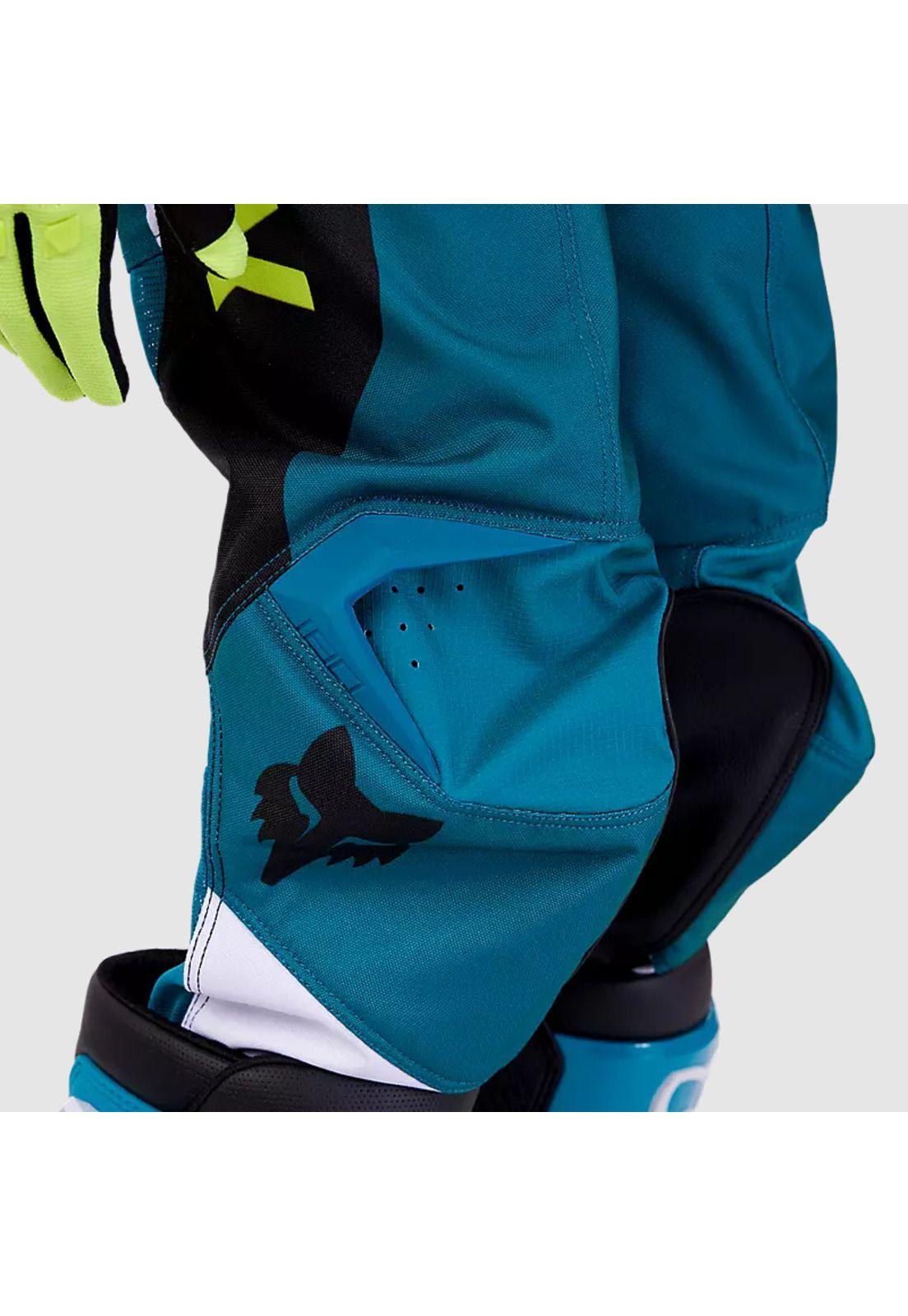 Pantalon Moto Niño 180 Nitro Azul Petroleo Fox-4