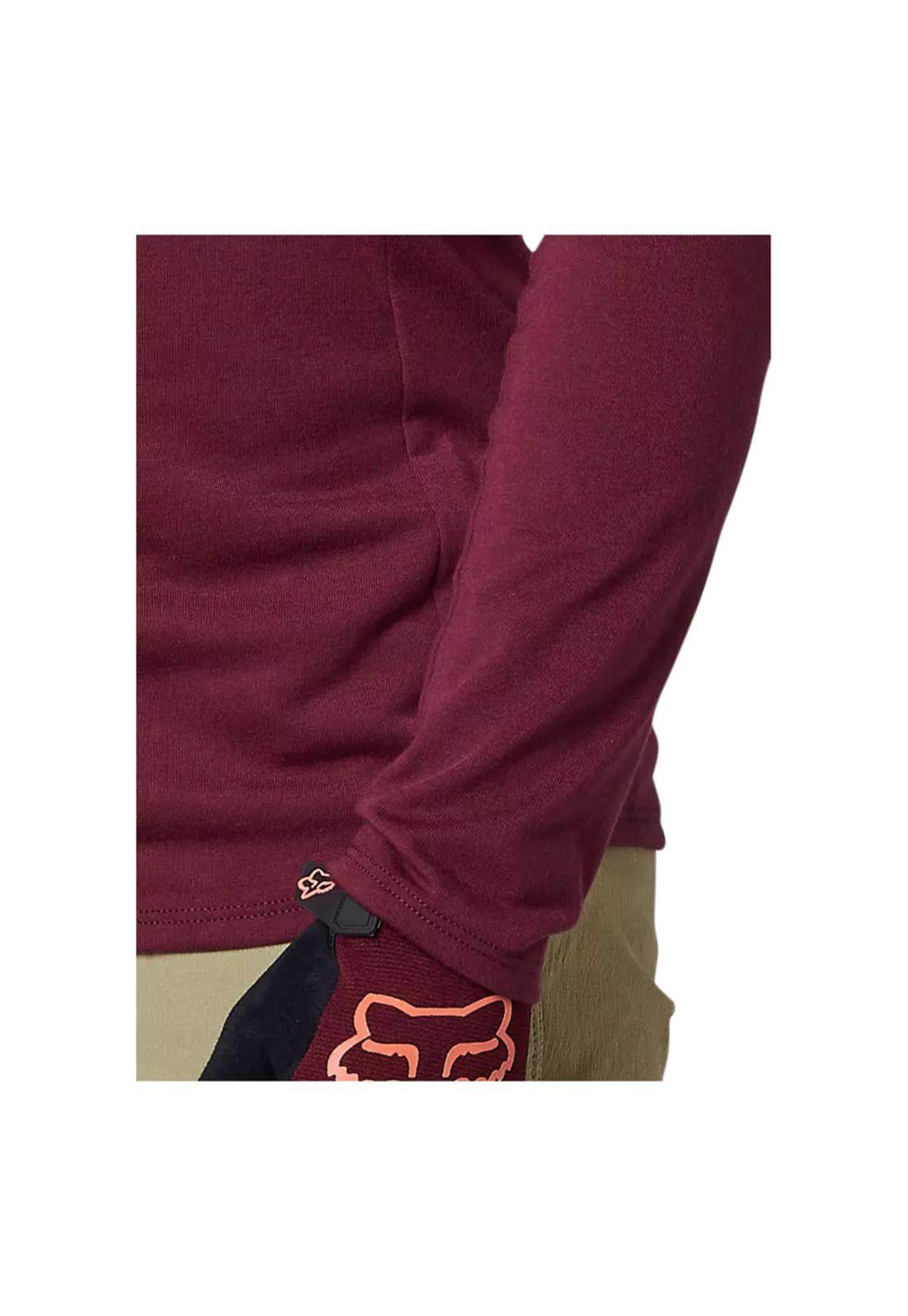 Polera Bicicleta Mujer Manga Larga Ranger Drirelease® Burdeo Fox-5