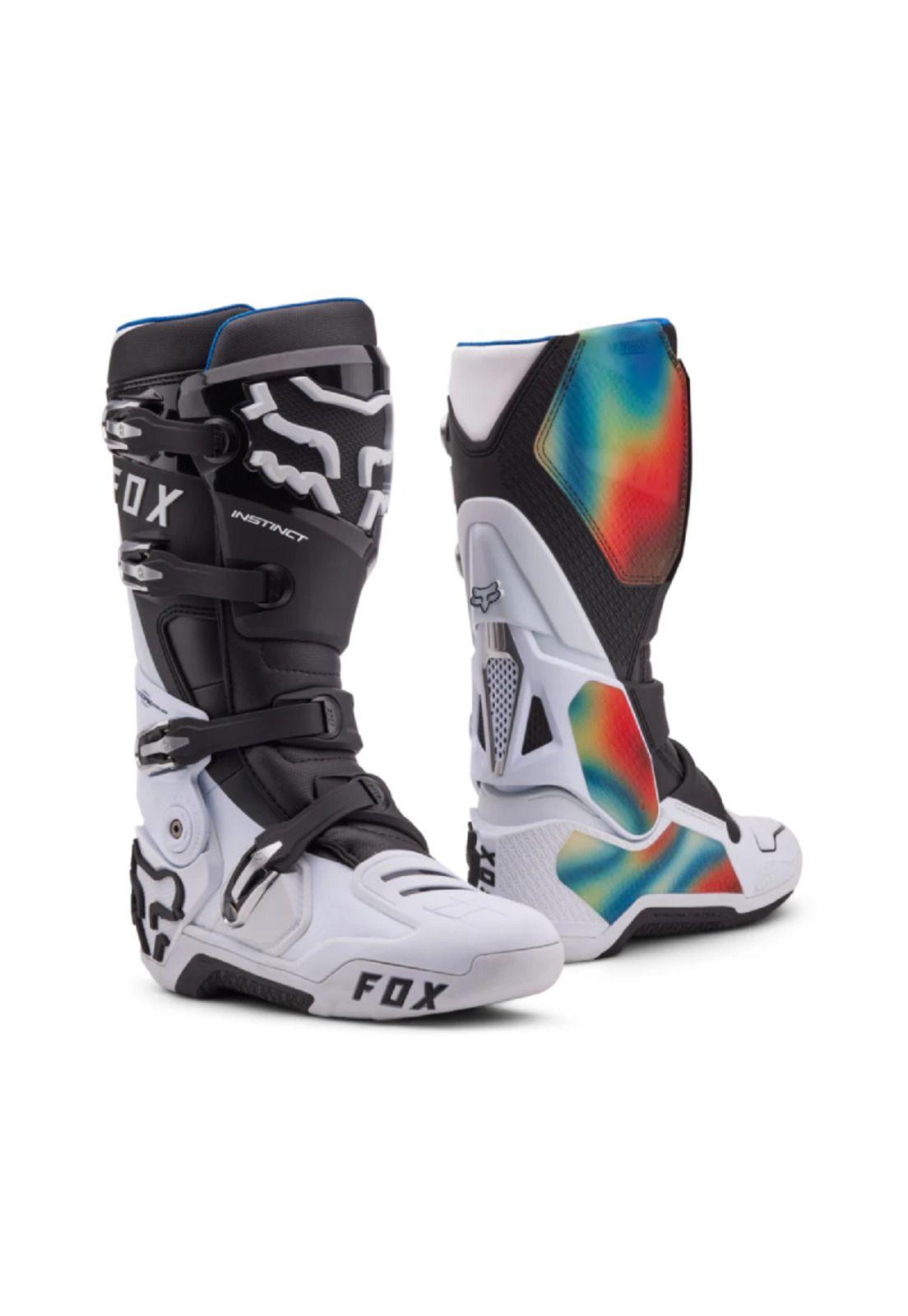 Botas Moto Instinct Scans Edición Limitada Blanco/Negro Fox-0