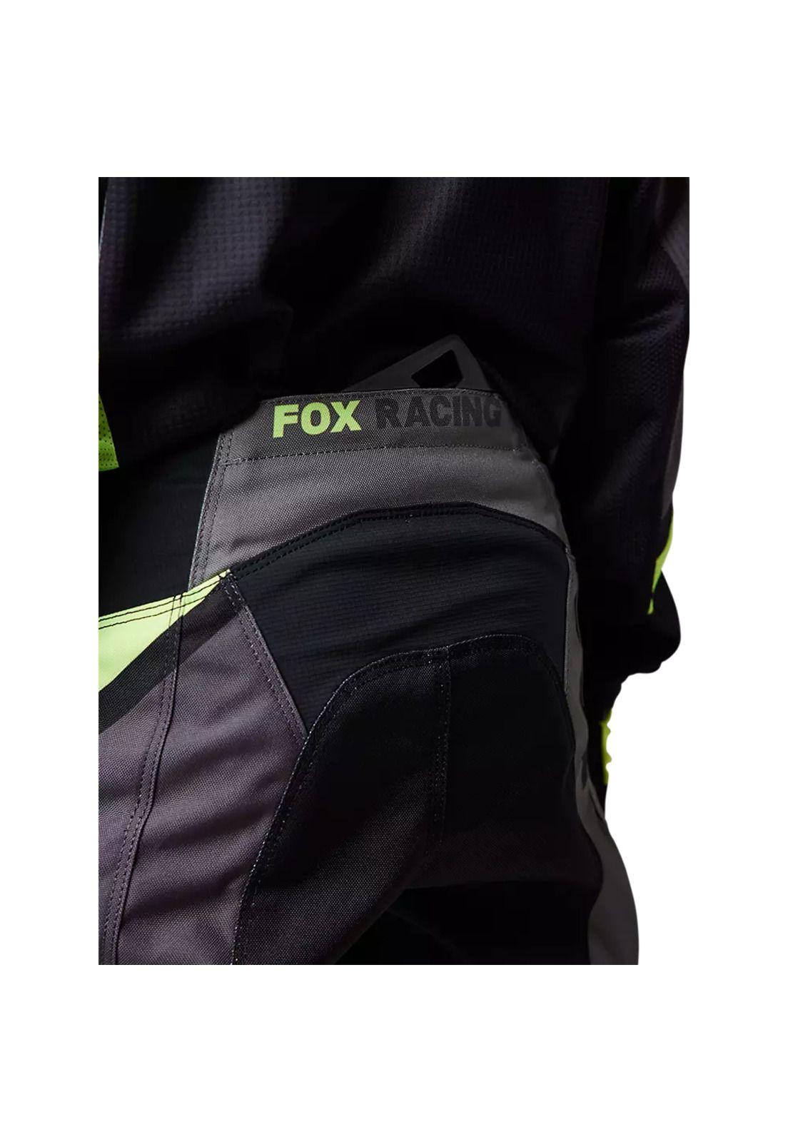 Pantalon Moto Niño Xpozr Negro/Amarillo Fox-4