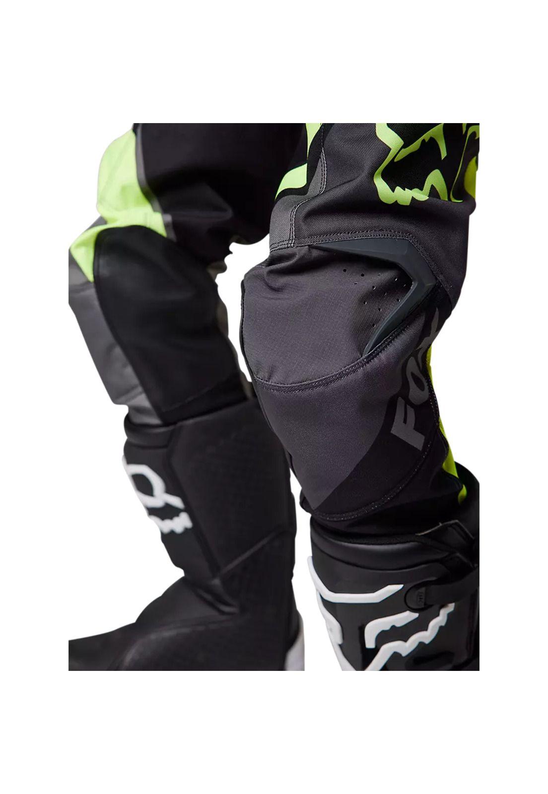 Pantalon Moto Niño Xpozr Negro/Amarillo Fox-5