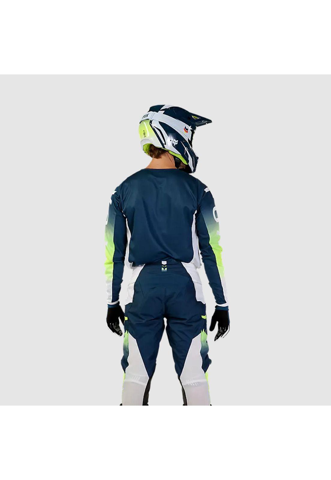 Polera Moto 180 Flora Azul Petroleo Fox-2