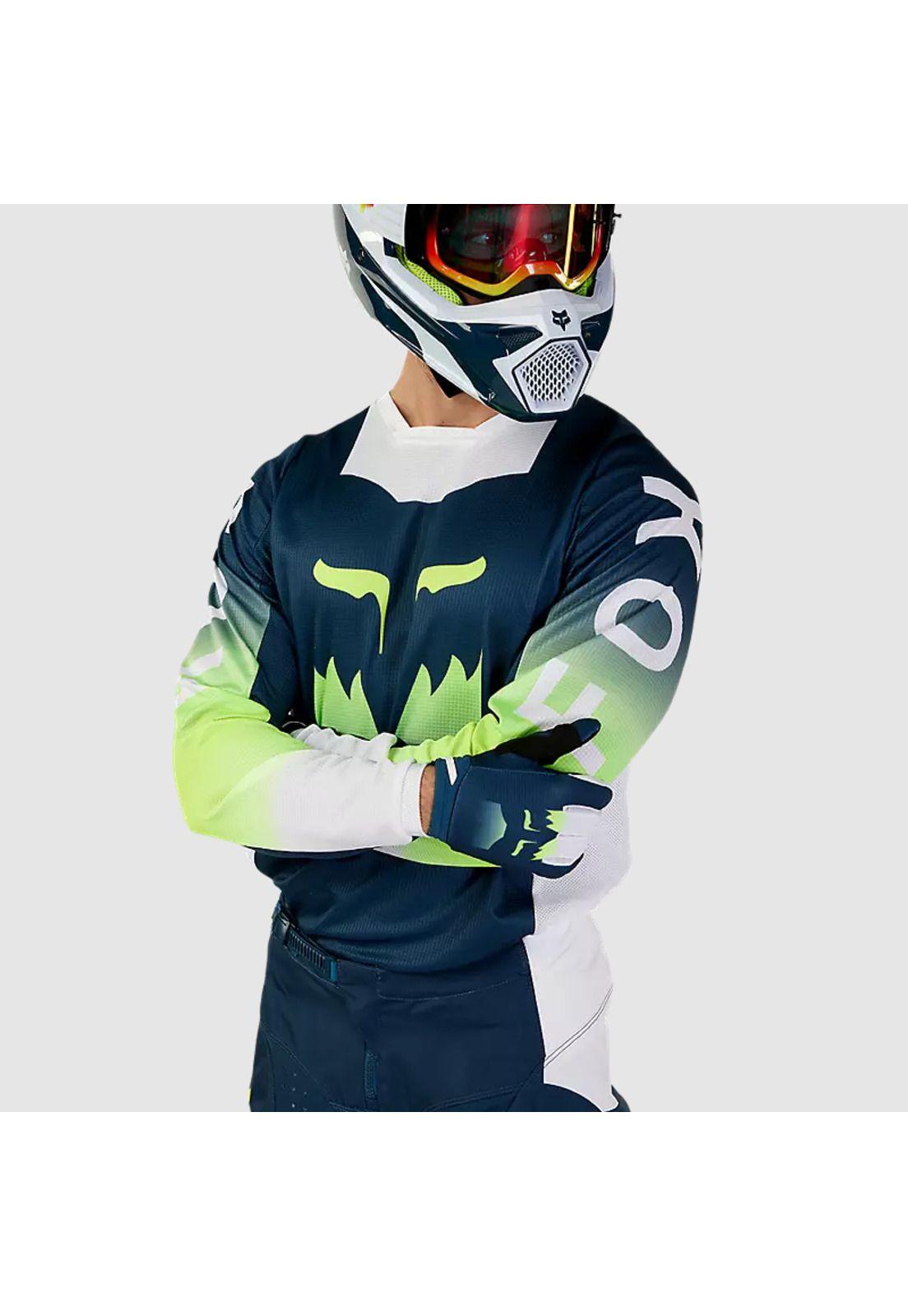 Polera Moto 180 Flora Azul Petroleo Fox-4
