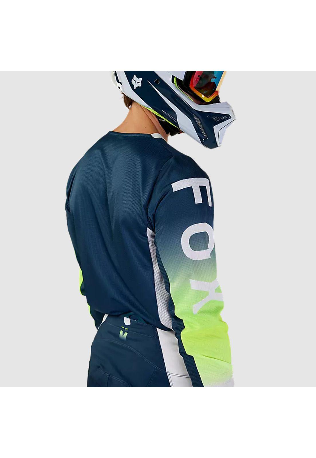 Polera Moto 180 Flora Azul Petroleo Fox-5