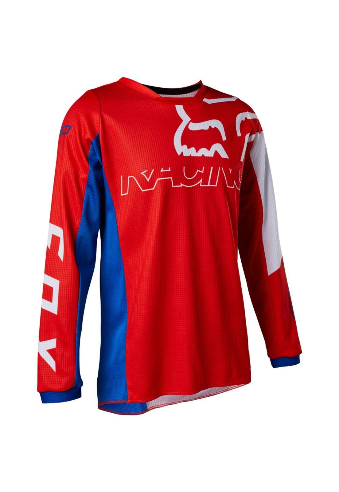 Polera Moto Niño 180 Skew Rojo Fox-0
