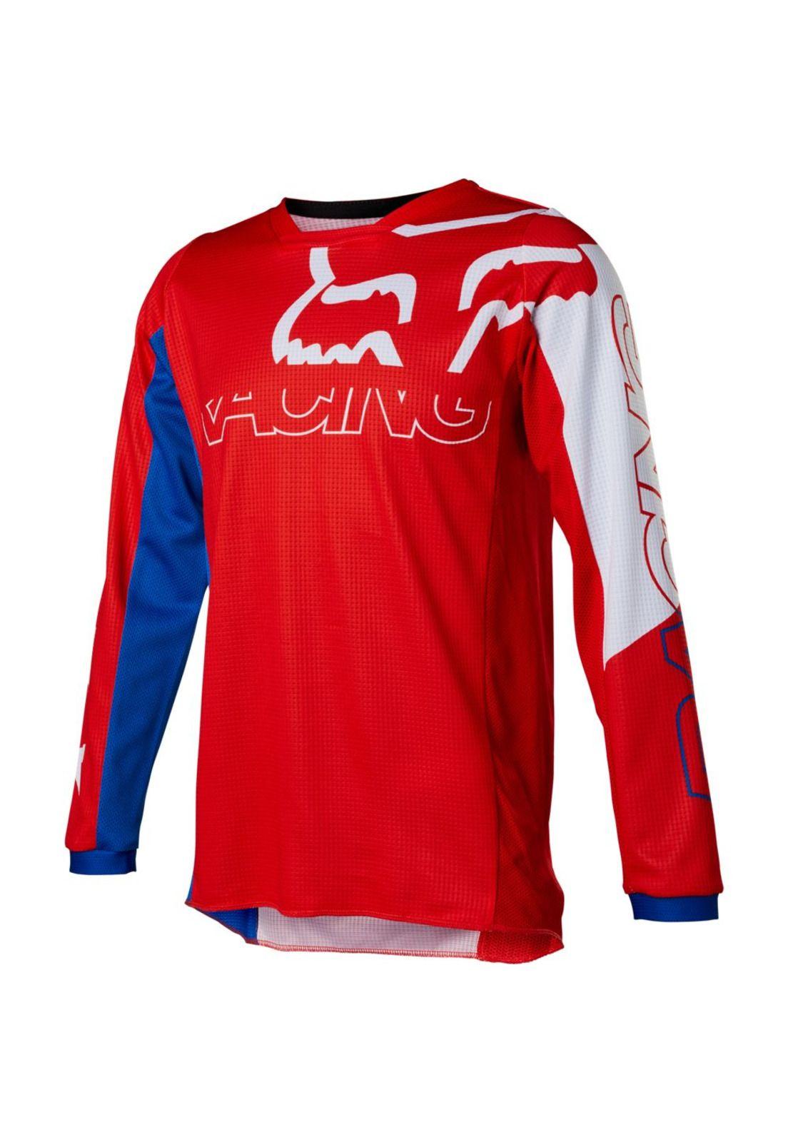 Polera Moto Niño 180 Skew Rojo Fox-1