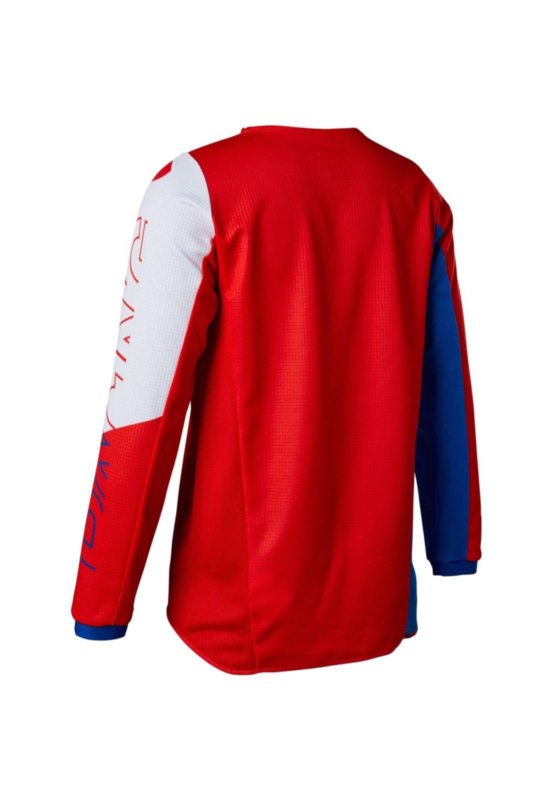 Polera Moto Niño 180 Skew Rojo Fox-2