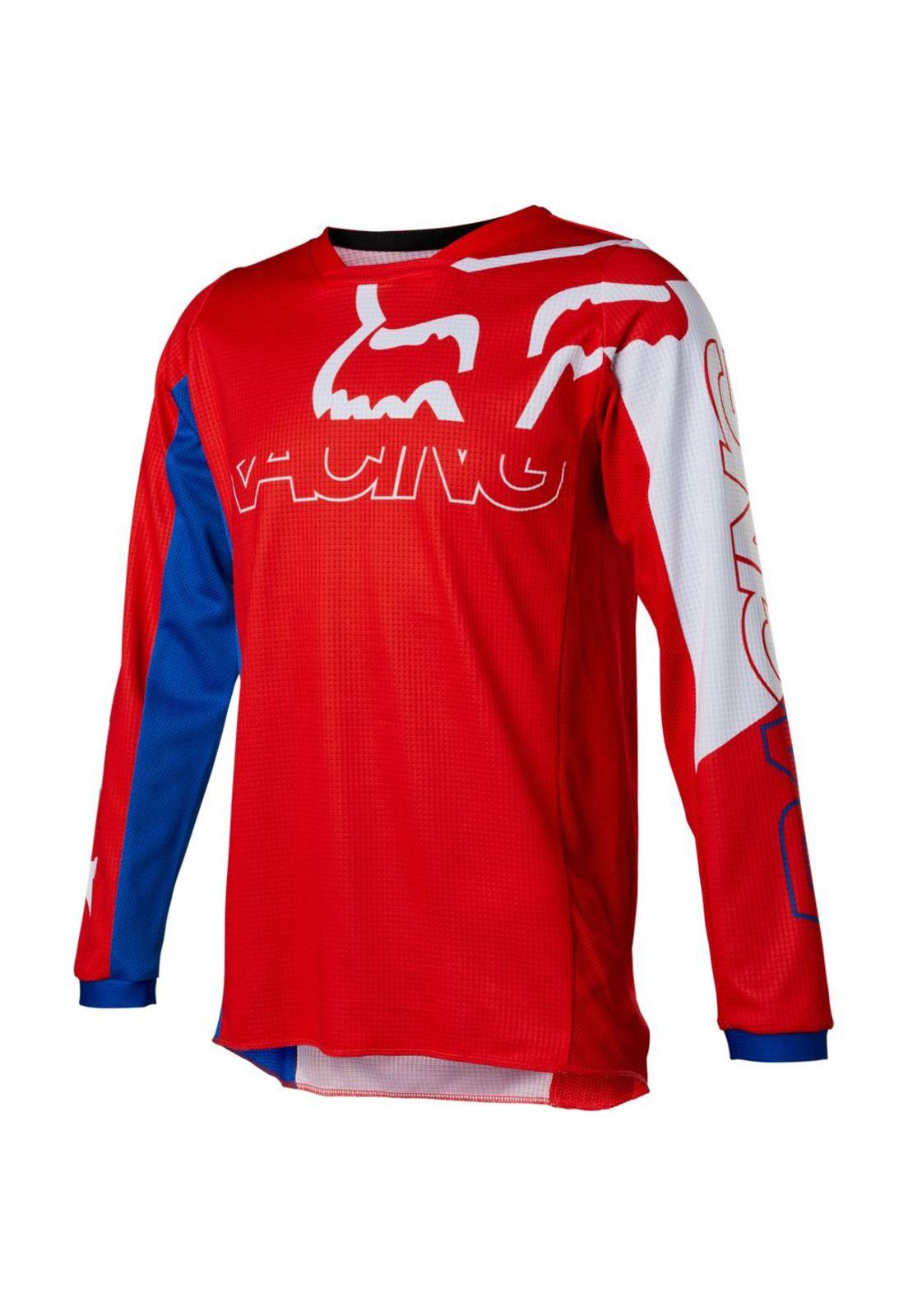 Polera Moto Niño 180 Skew Rojo Fox-4