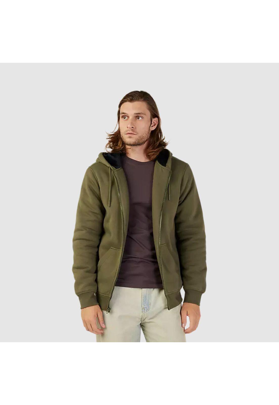 Poleron Lifestyle Dynamic Sasquatch Zip Verde Oliva Fox-6