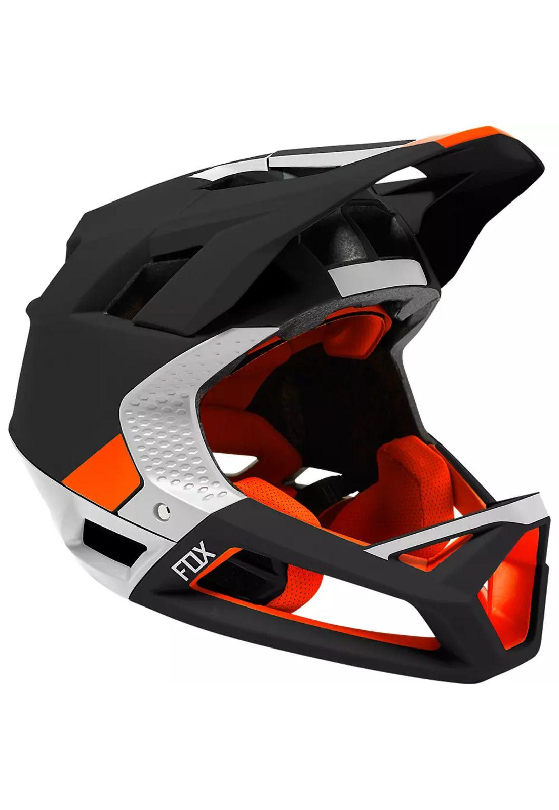 Casco Bicicleta Proframe Blocked Negro/Naranjo Fox-0