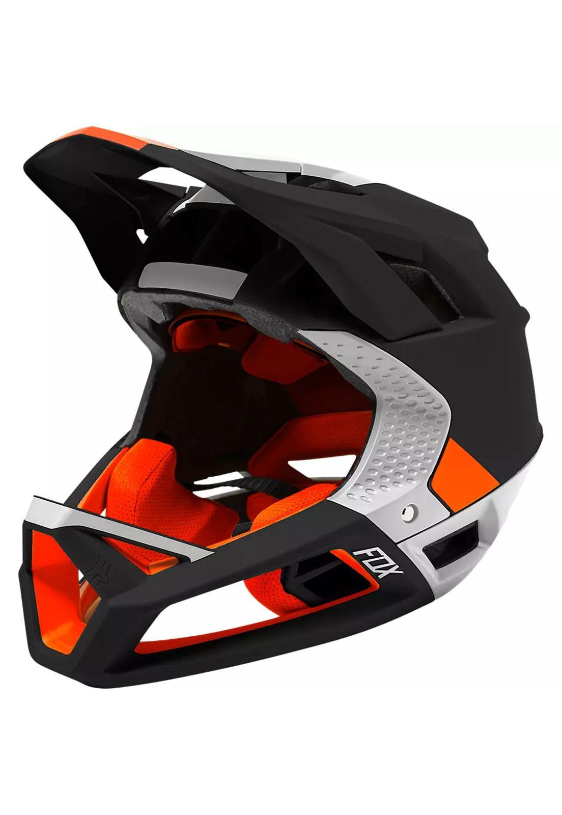 Casco Bicicleta Proframe Blocked Negro/Naranjo Fox-1