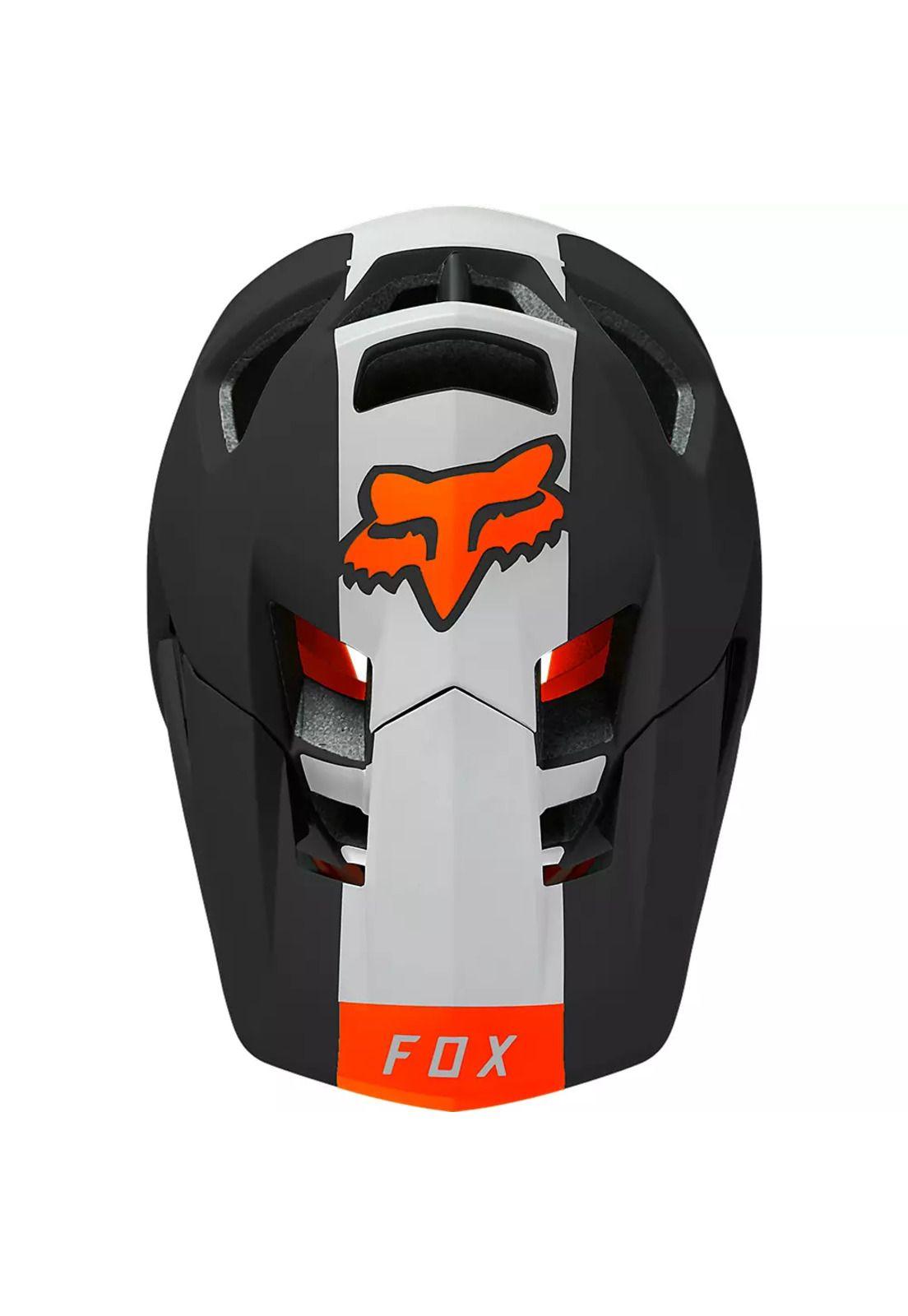 Casco Bicicleta Proframe Blocked Negro/Naranjo Fox-2