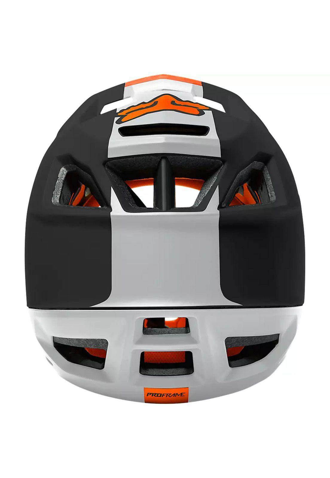 Casco Bicicleta Proframe Blocked Negro/Naranjo Fox-3