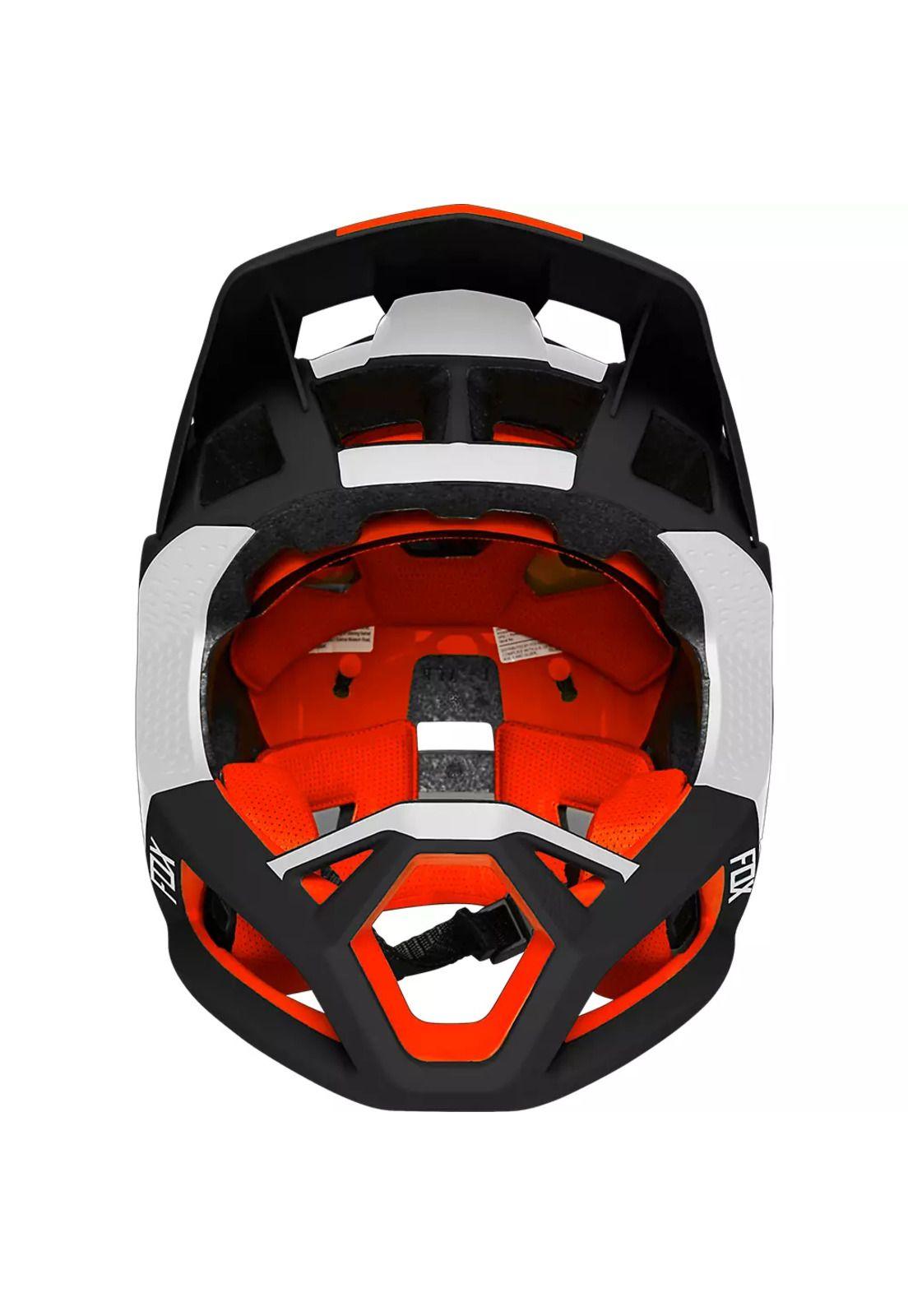 Casco Bicicleta Proframe Blocked Negro/Naranjo Fox-4