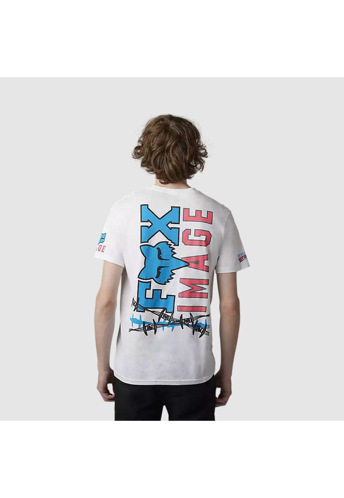 Polera Lifestyle Barb Wire Blanco Fox-1