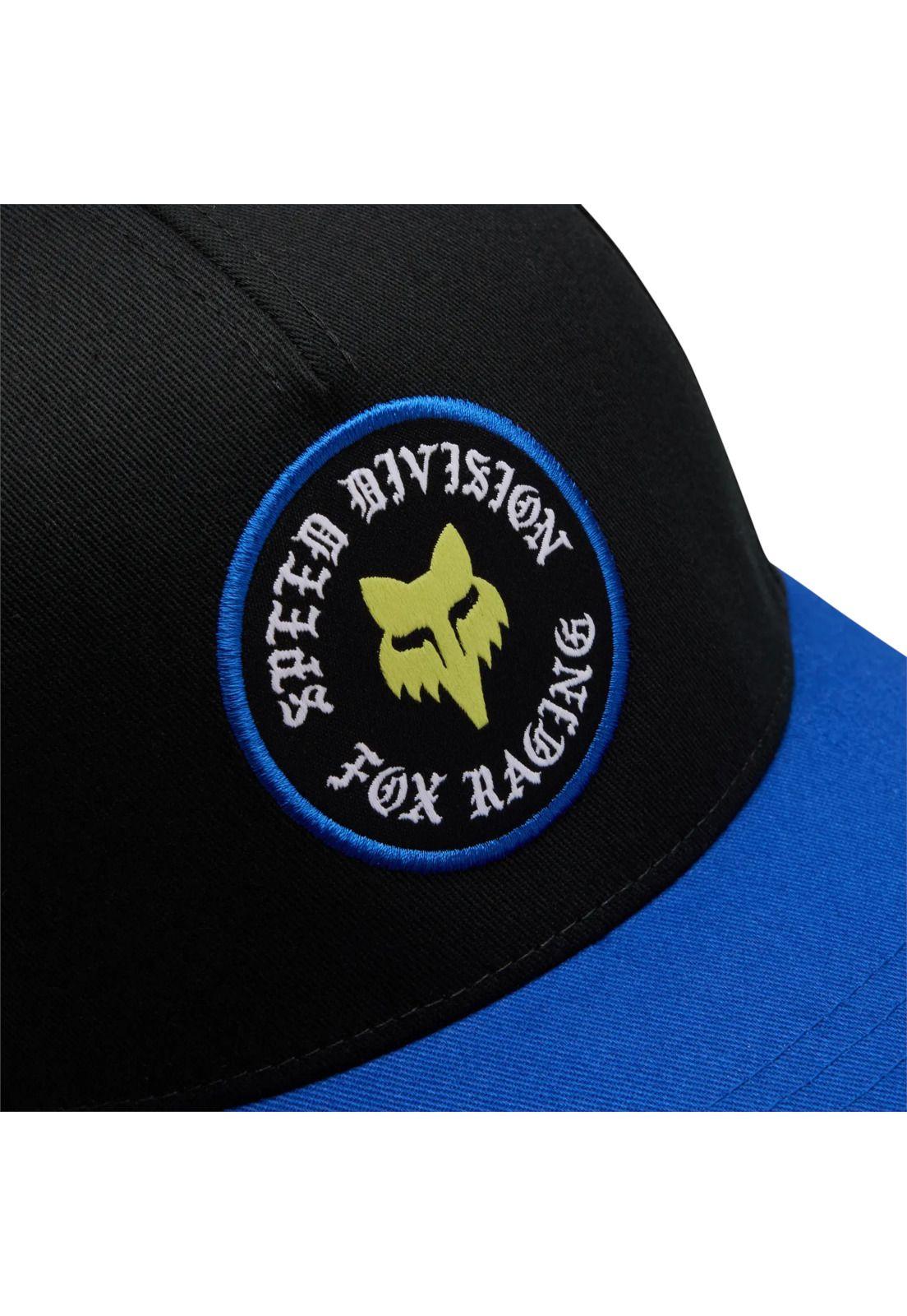 Gorro Jockey Lifestyle Badge Snapback Negro/Azul Fox-2