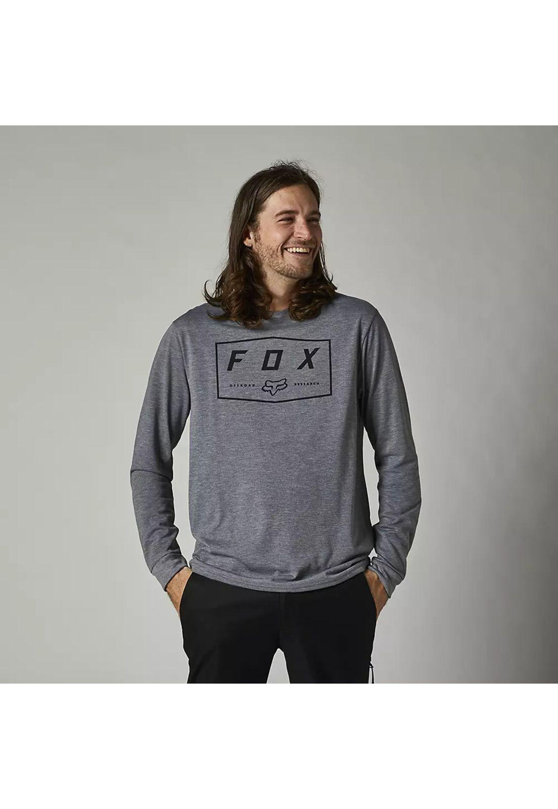 Polera Lifestyle Manga Larga Badger Gris Fox-2