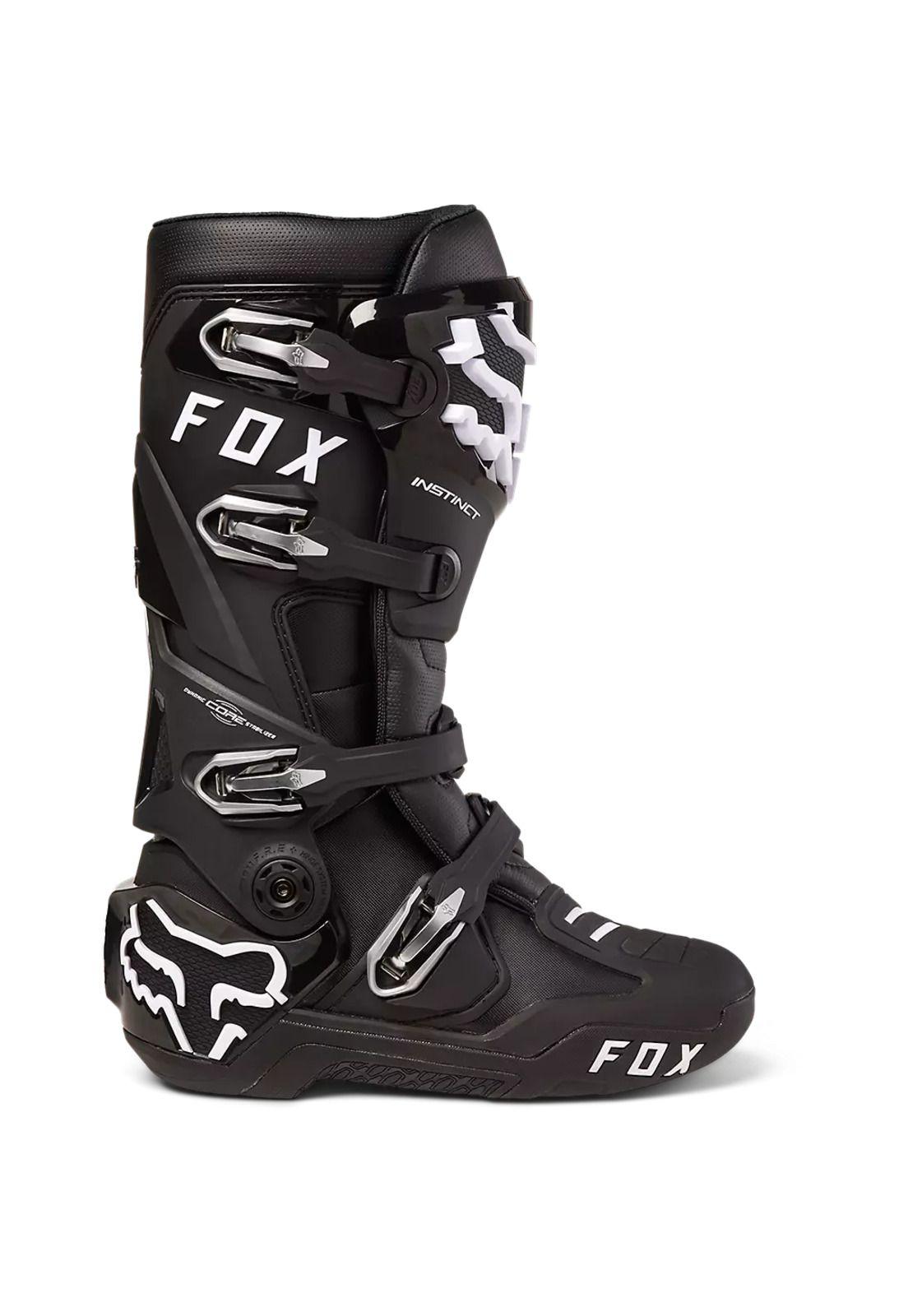 Botas Moto Instinct Negro/Blanco Fox-1