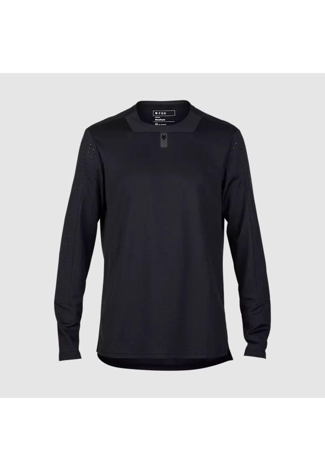 Polera Bicicleta Defend Manga Larga Negro Fox-0