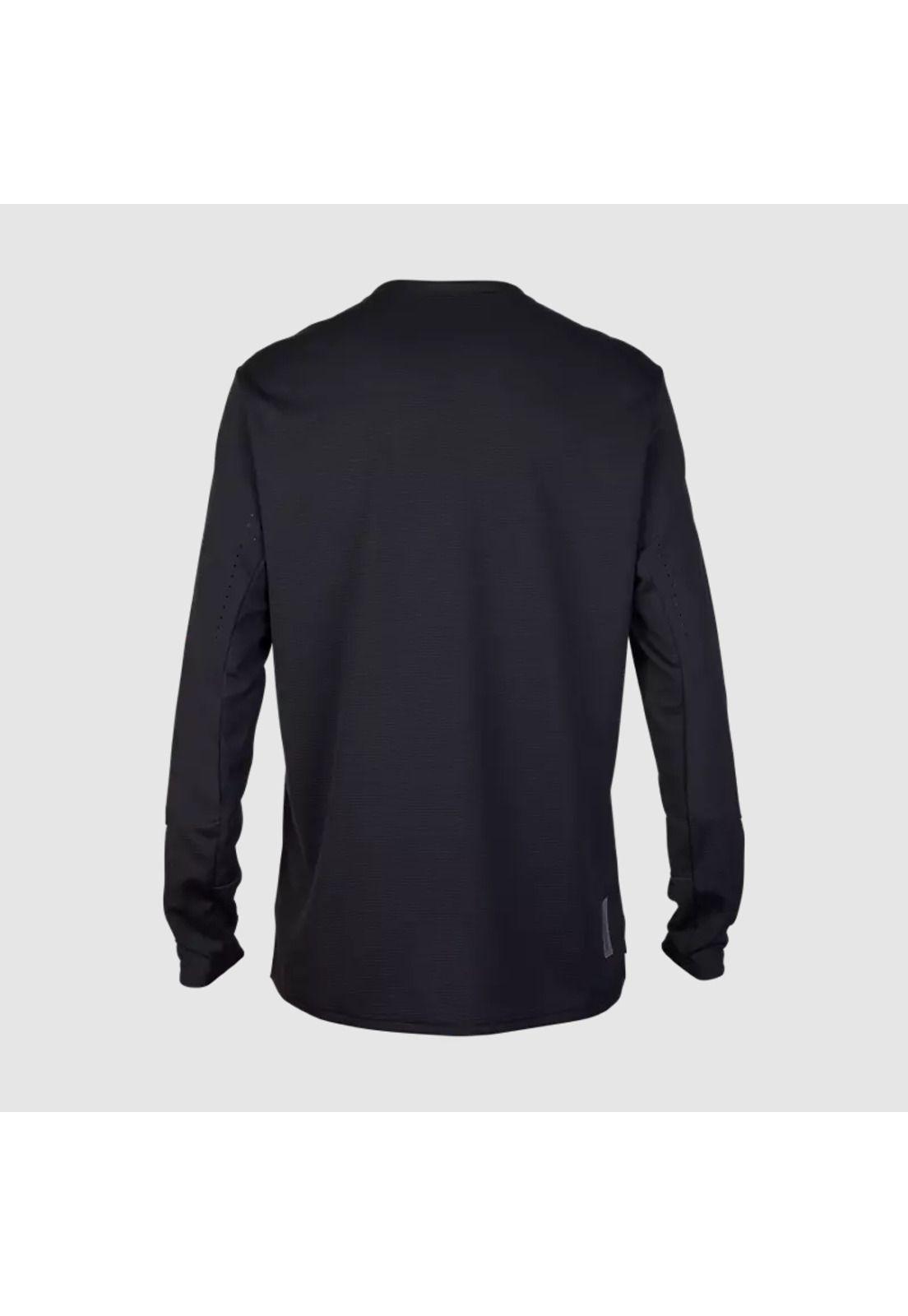 Polera Bicicleta Defend Manga Larga Negro Fox-1