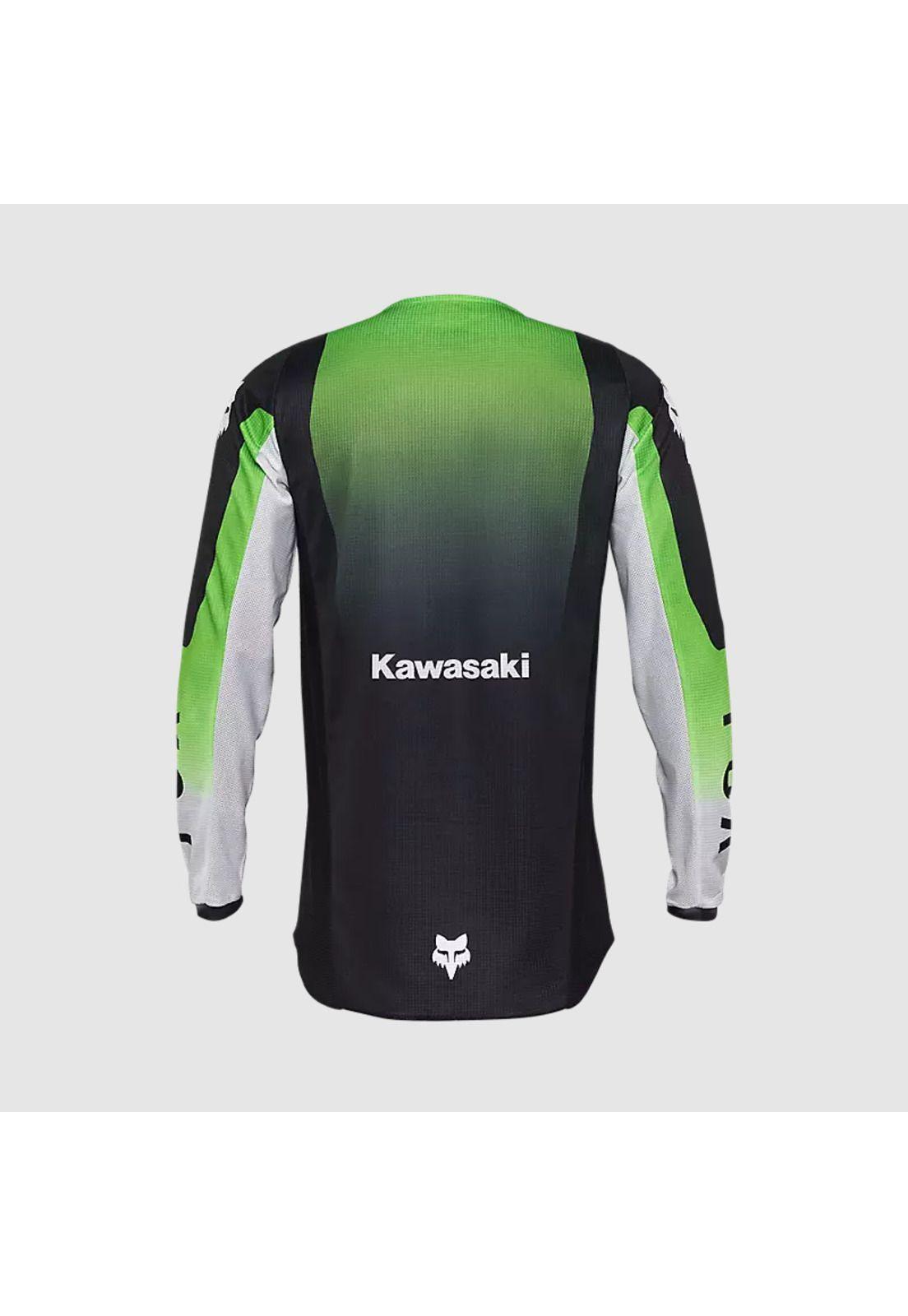 Polera Moto 180 Kawasaki Verde Fox-1