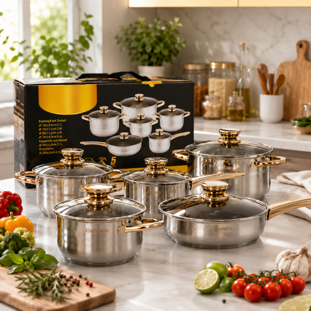 Batería de Cocina Acero Inoxidable 12 pzs-0