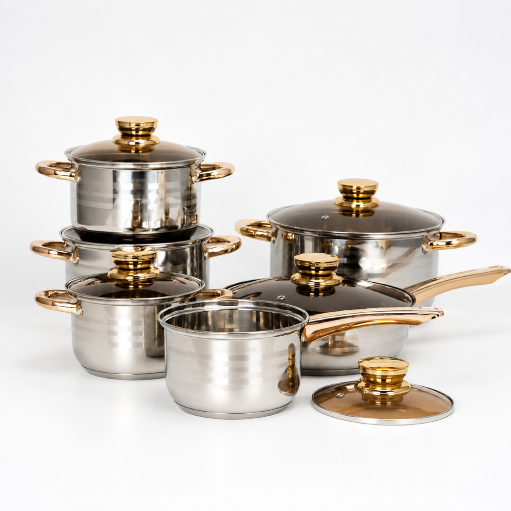 Batería de Cocina Acero Inoxidable 12 pzs-2