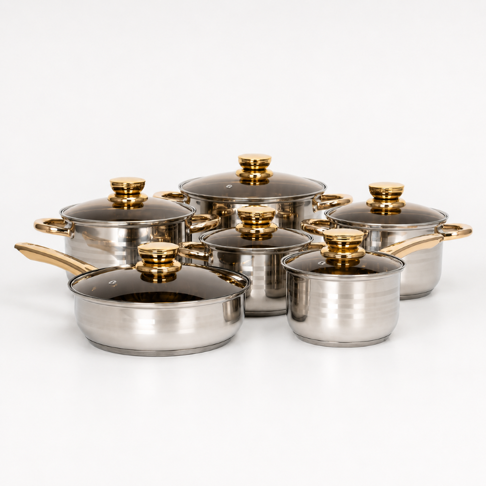 Batería de Cocina Acero Inoxidable 12 pzs-4