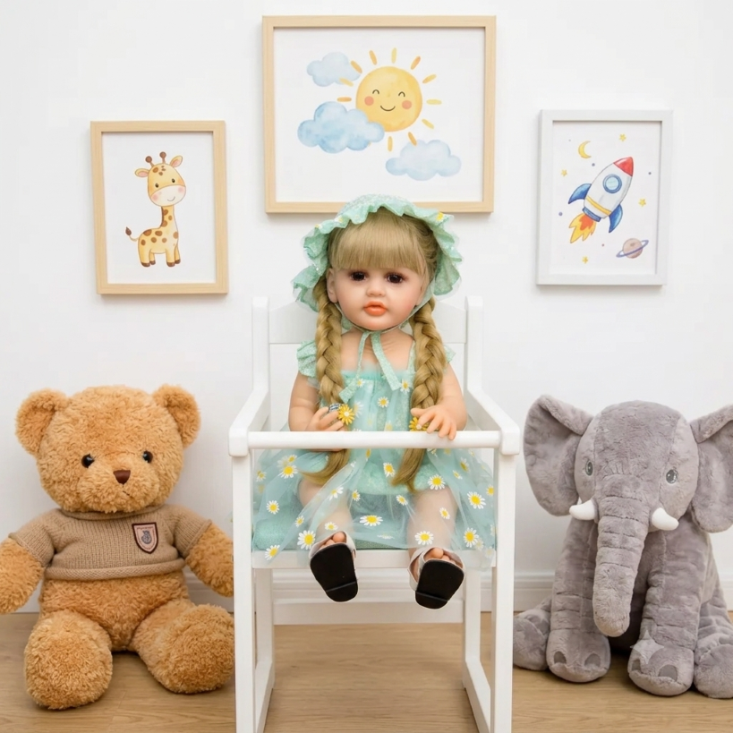 Muñeca Reborn Silicona 55CM-4