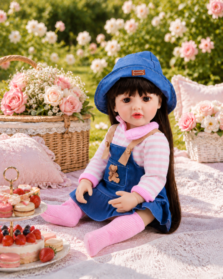 Muñeca Reborn Silicona , Realista 55CM-3
