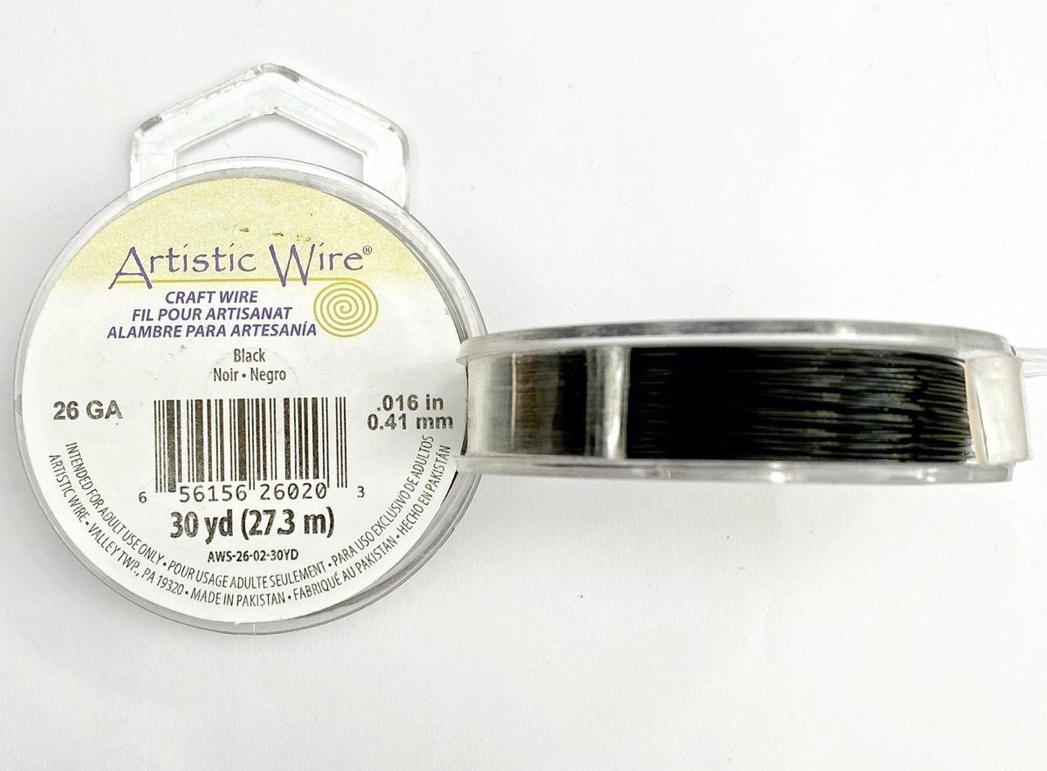 Alambre Para Bisutería Color Negro Calibre 26 Artistic Wire.-0
